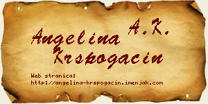 Angelina Krspogačin vizit kartica